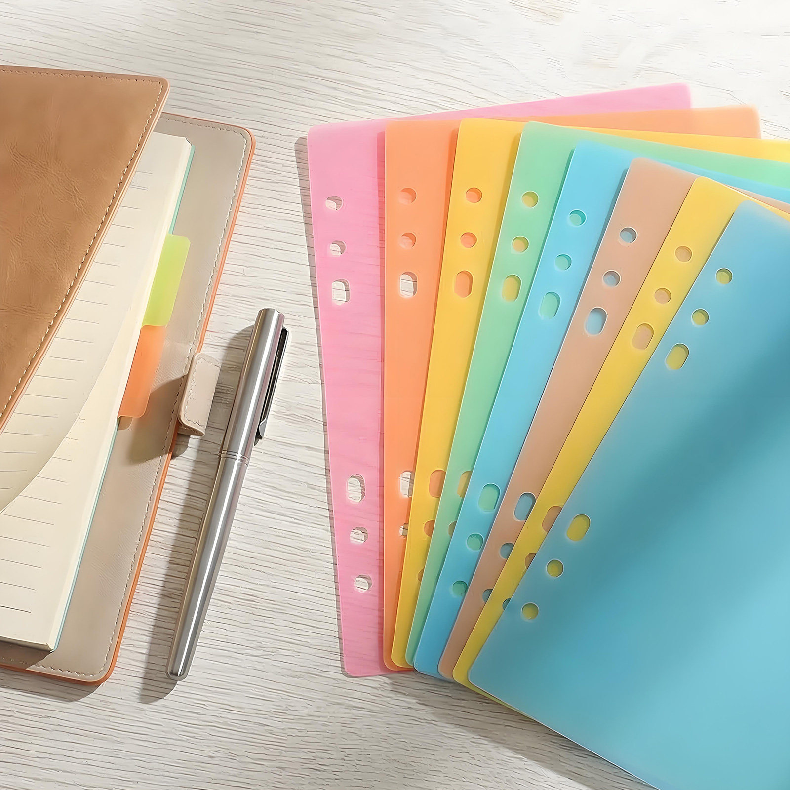 Index Tab Divider - 10Pcs Colorful Plastic Binder Dividers Tabs