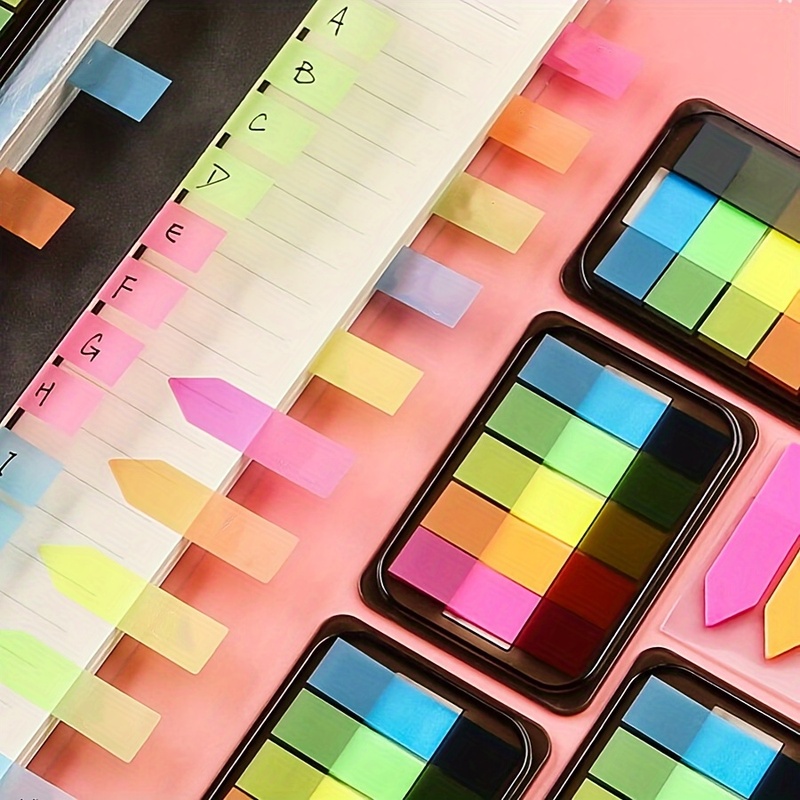 Index Tab Divider - 100pcs Fluorescent Index Tabs Sticky Note