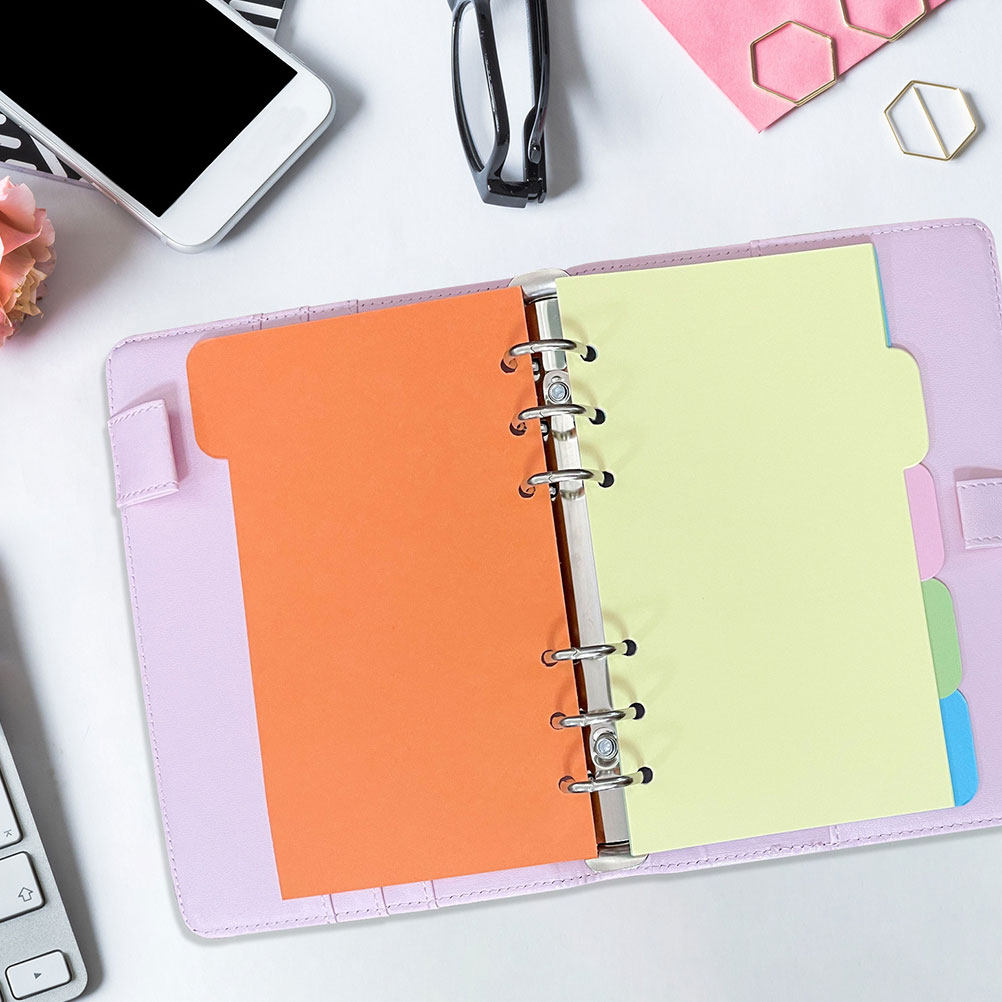 Index Tab Divider - 30Pcs Colored Index Dividers Loose-Leaf Paper