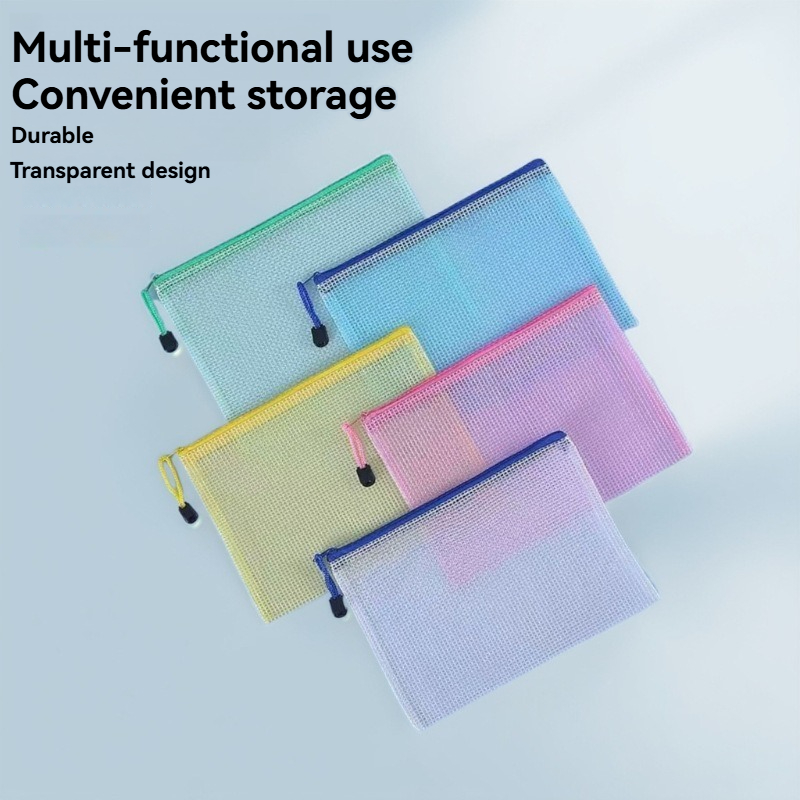 Stationery Warehouse - 5PCS Stationery Storage Folder File Mesh