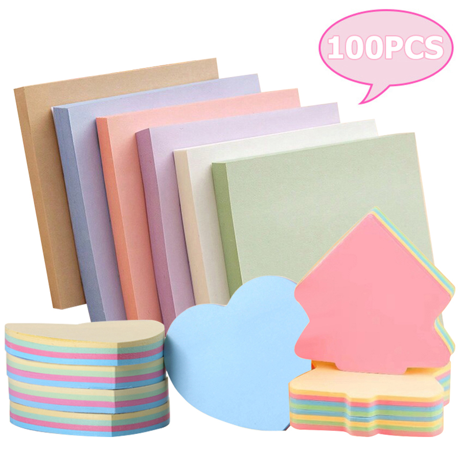 Office Stationery Supply List - 100pcs 7.6cm Sticky Notes Paper Daily