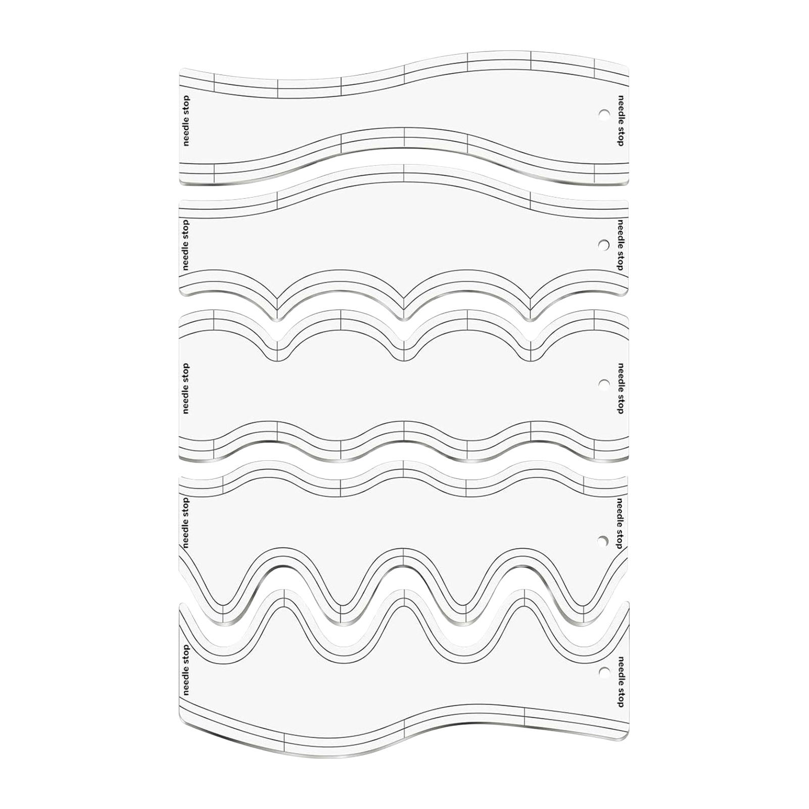 Ruler Set Transparent - Precision Quilting Rulers Transparent for Sewing
