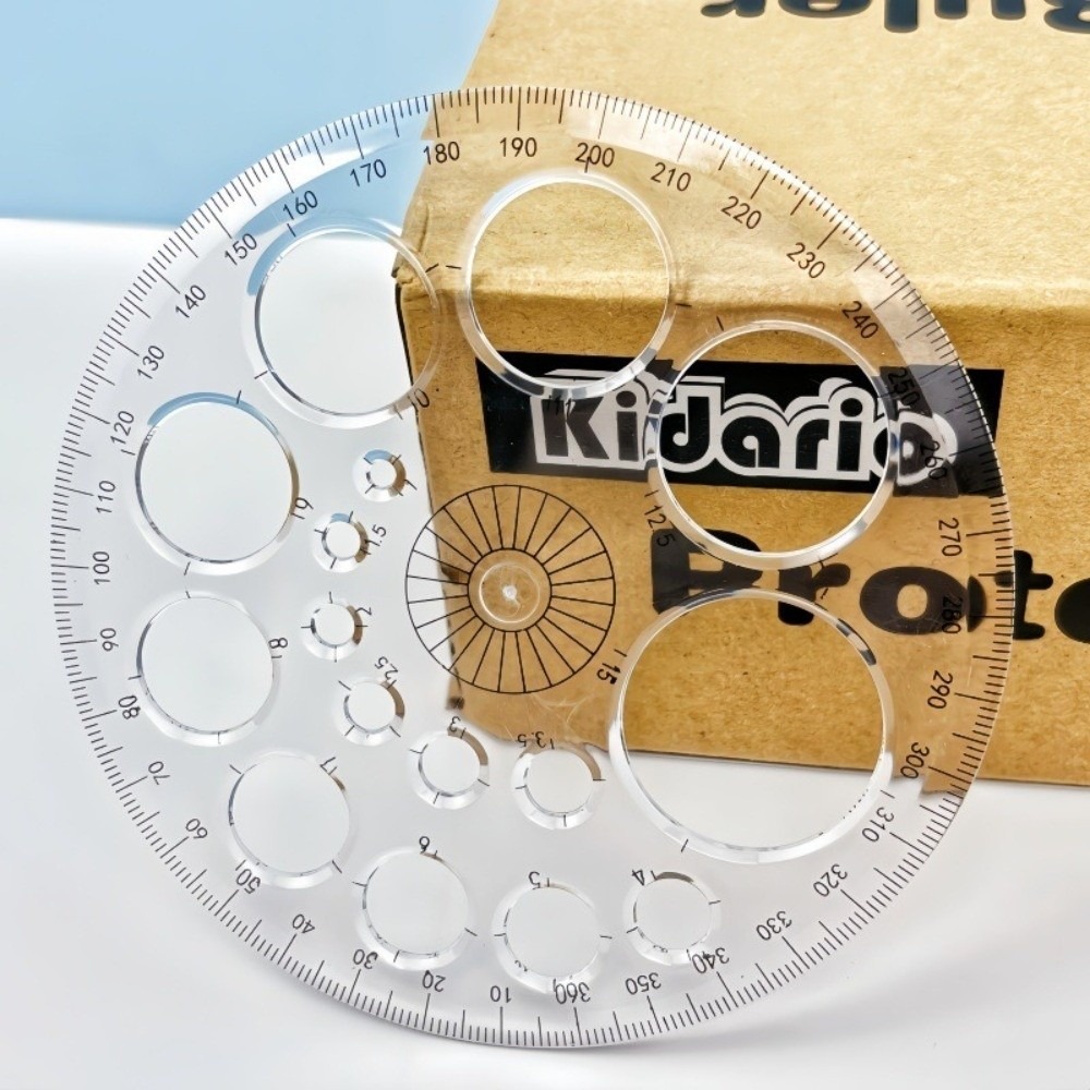 Circular Scale Plastic Ruler T - Ruler Set Transparent review and price