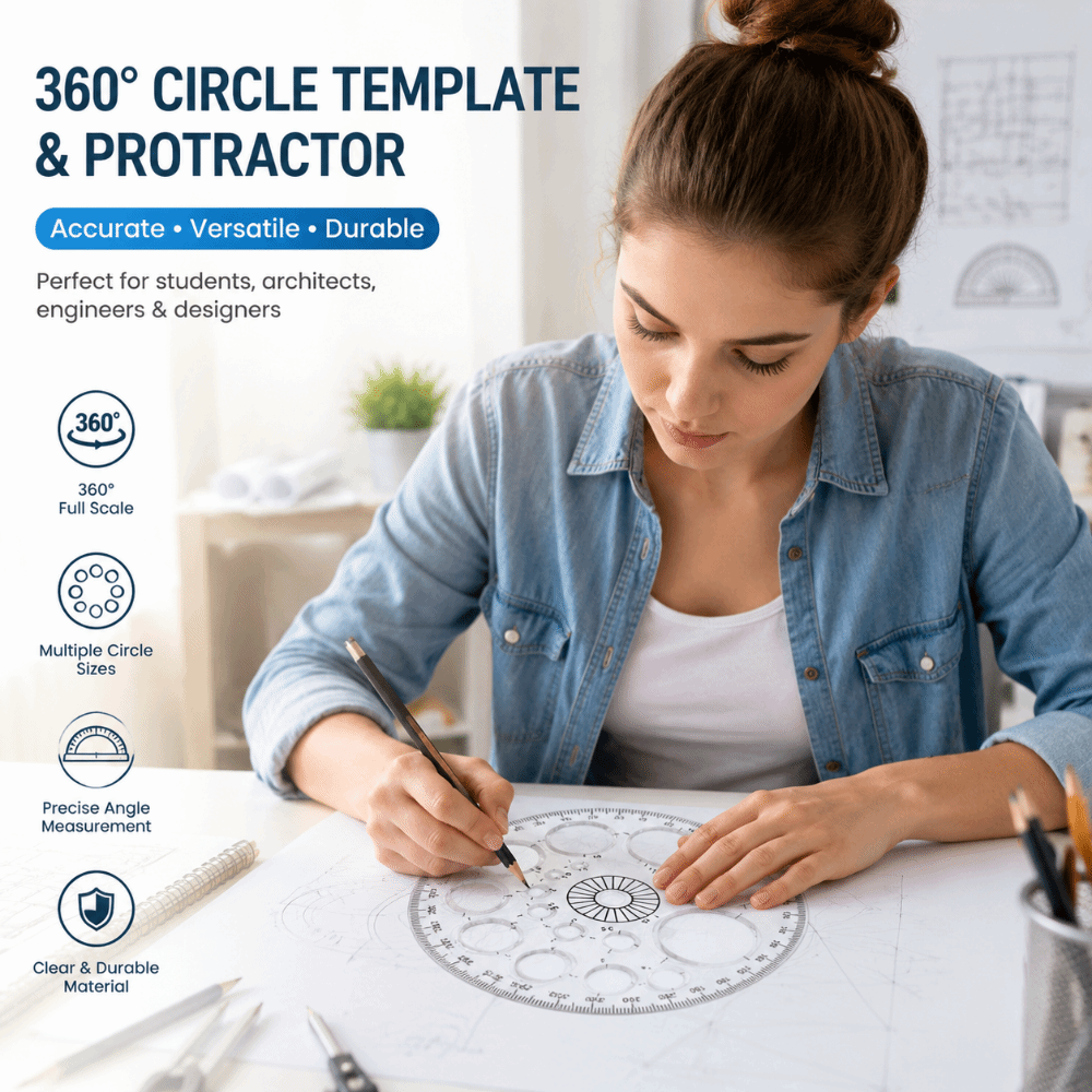 Circular Scale Plastic Ruler T - Ruler Set Transparent review and price