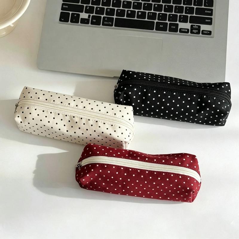 Polka Dot Canvas Pencil Pouch  - Stationery Warehouse review and price