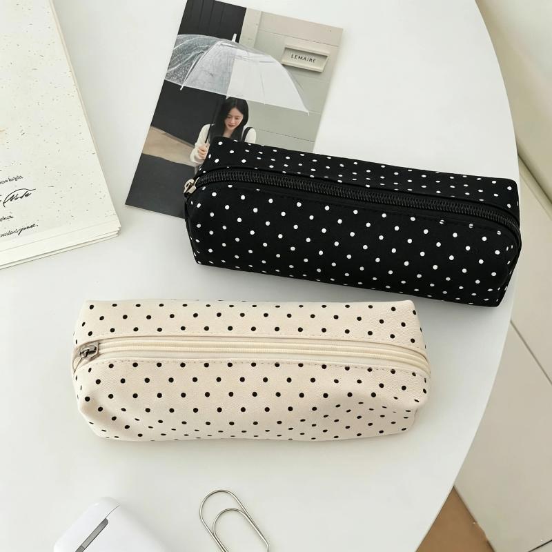 Polka Dot Canvas Pencil Pouch  - Stationery Warehouse review and price
