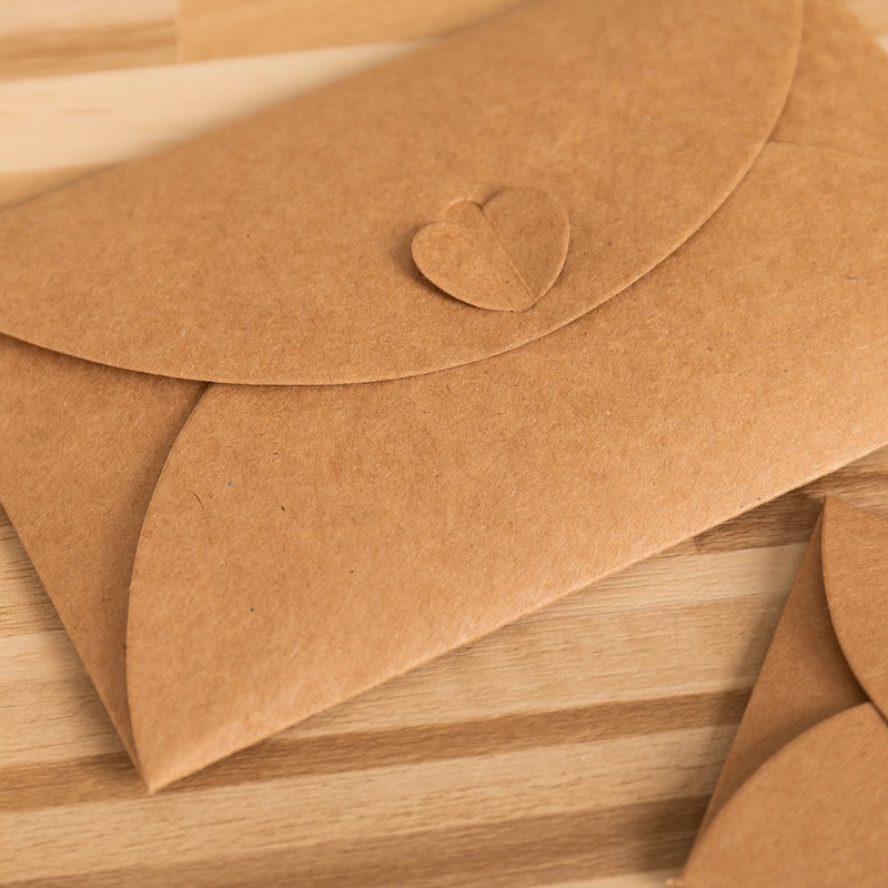 10Pcs Gold Foil Heart Kraft Pa - Letter Envelope Kraft review and price