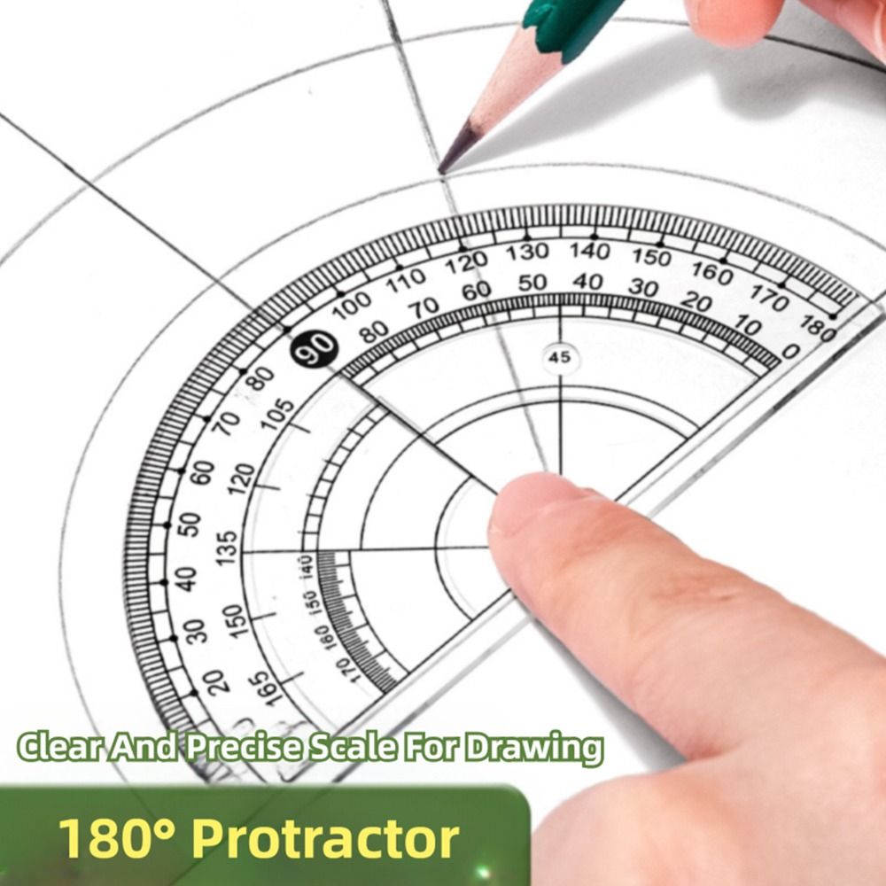 8PCS/Set Plastic Ruler Compass - Ruler Set Transparent review and price