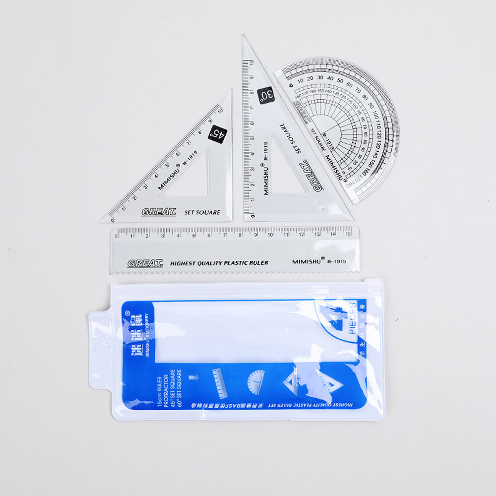 Transparent Plastic Ruler Set  - Ruler Set Transparent review and price
