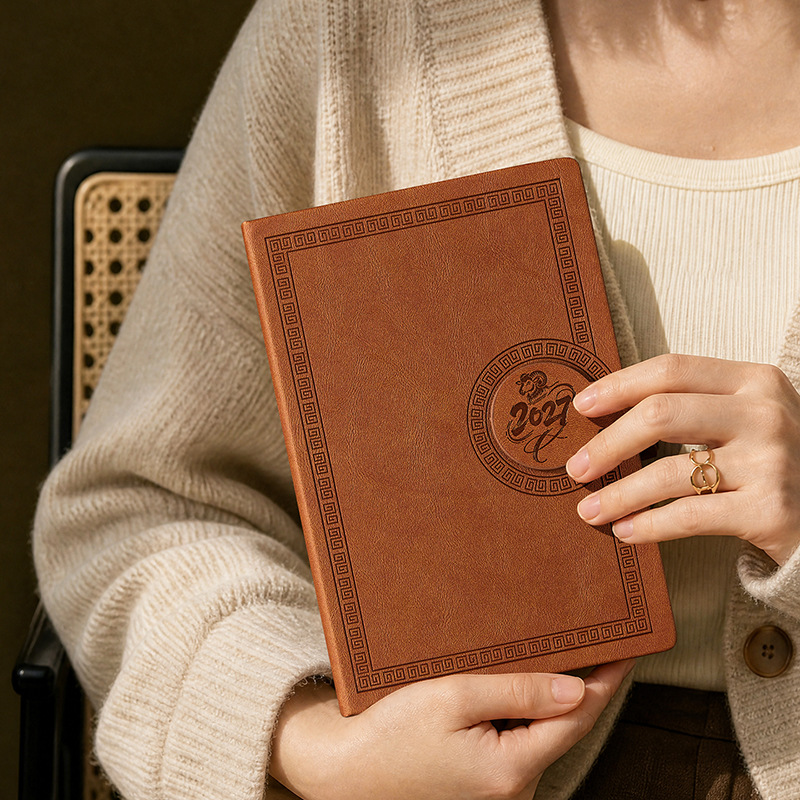 2027 A5 Premium Leather Daily  - Journal Leather Hardcover review and price