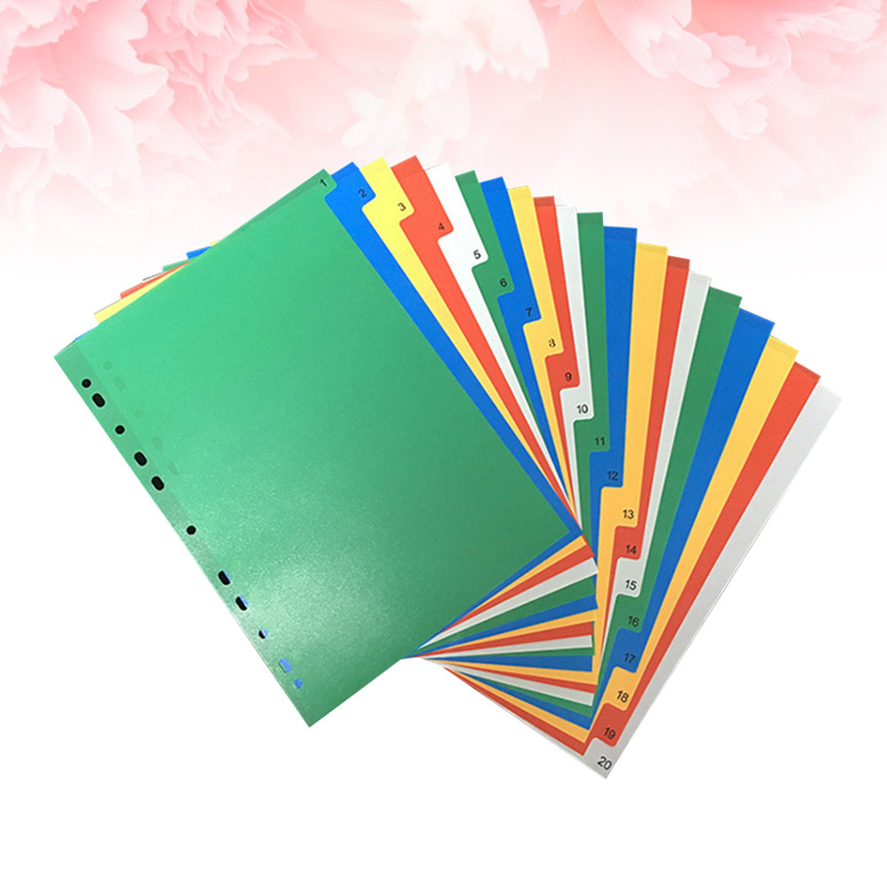 40Pcs A4 Bright Color Index Ta - Index Tab Divider review and price