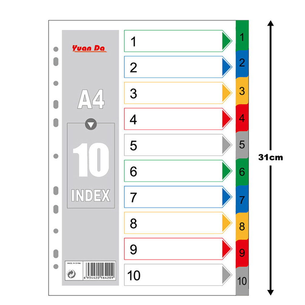 40Pcs A4 Bright Color Index Ta - Index Tab Divider review and price