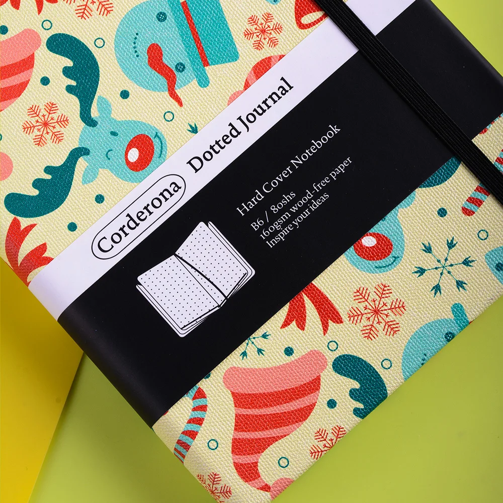 Cartoon Christmas Bullet Dotte - Journal Leather Hardcover review and price
