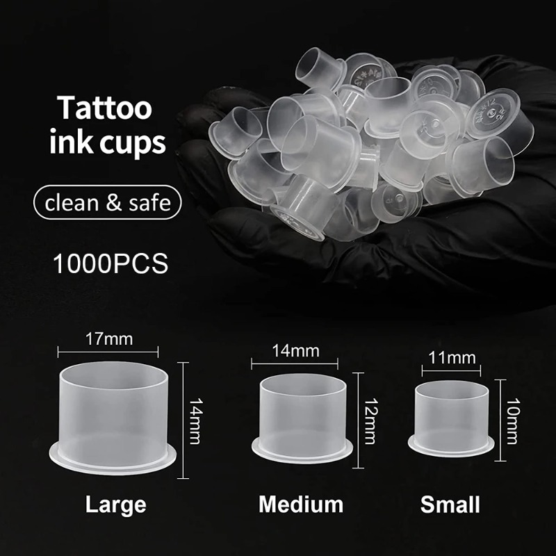 100Pcs Plastic Tattoo Ink Cups - Calligraphy Ink Bottle review and price