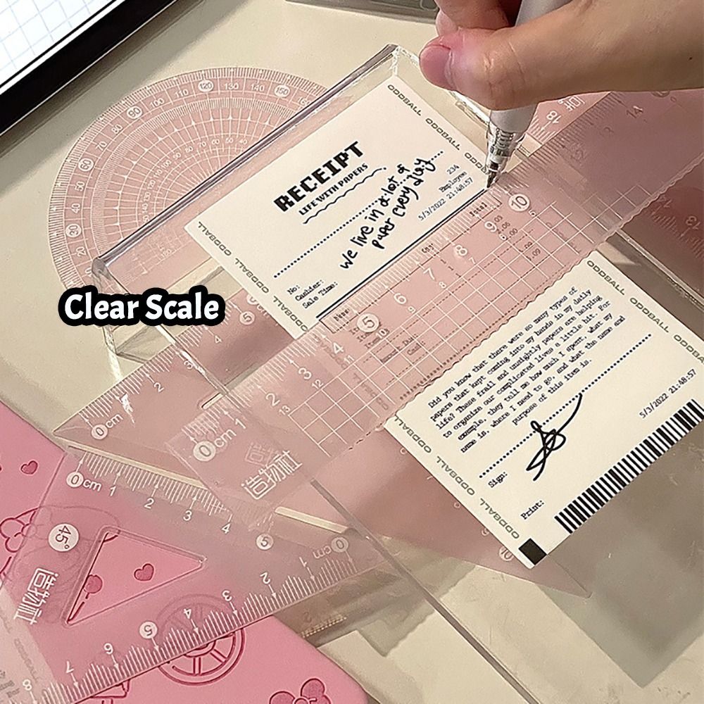 4PCS/Set Multifunctional 15/20 - Ruler Set Transparent review and price