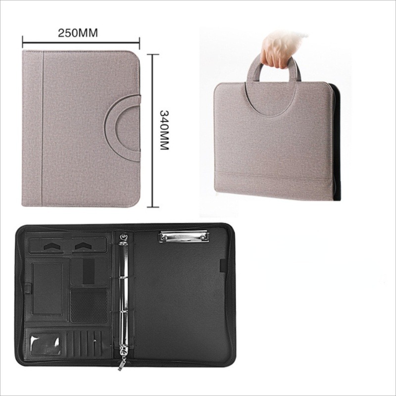 1Pc A4 PU Leather Zipper File  - Portfolio Folder Zip review and price