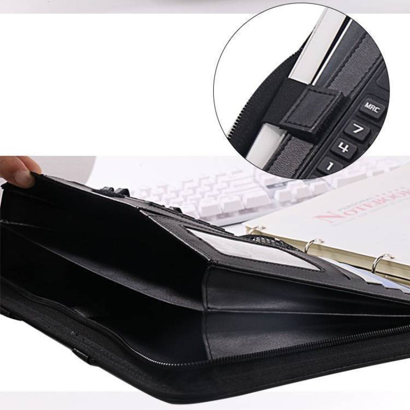 1Pc A4 PU Leather Zipper File  - Portfolio Folder Zip review and price