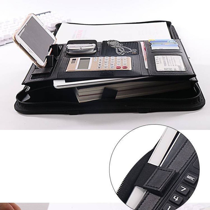 1Pc A4 PU Leather Zipper File  - Portfolio Folder Zip review and price