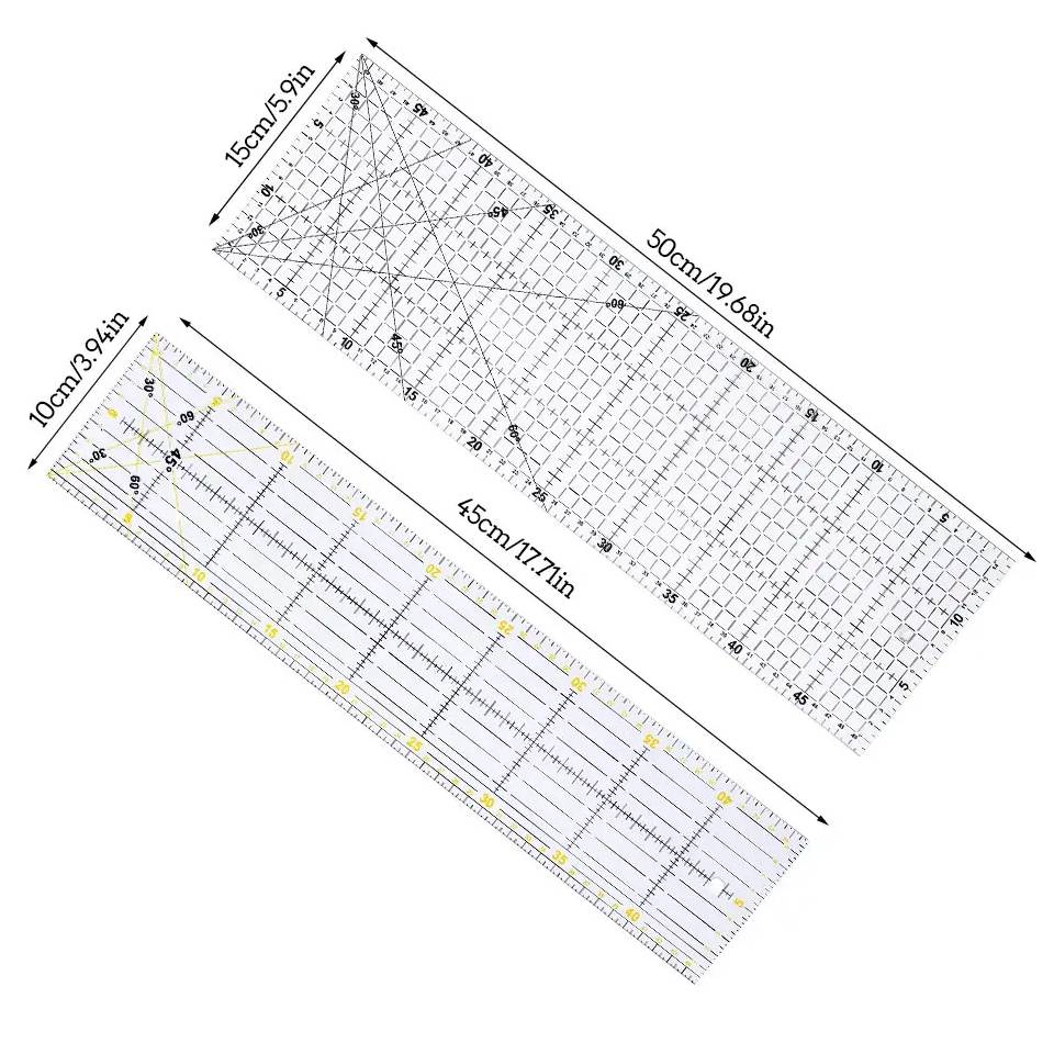 Fenrry Multisize Acrylic Patch - Ruler Set Transparent review and price
